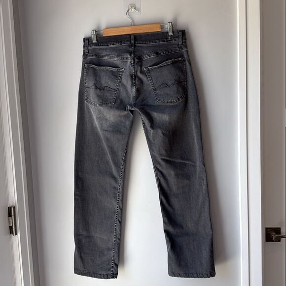 7 For All Mankind Men's Austyn Squiggle in Trajectory Relaxed Fit Mid Rise Jeans - Picture 4 of 9